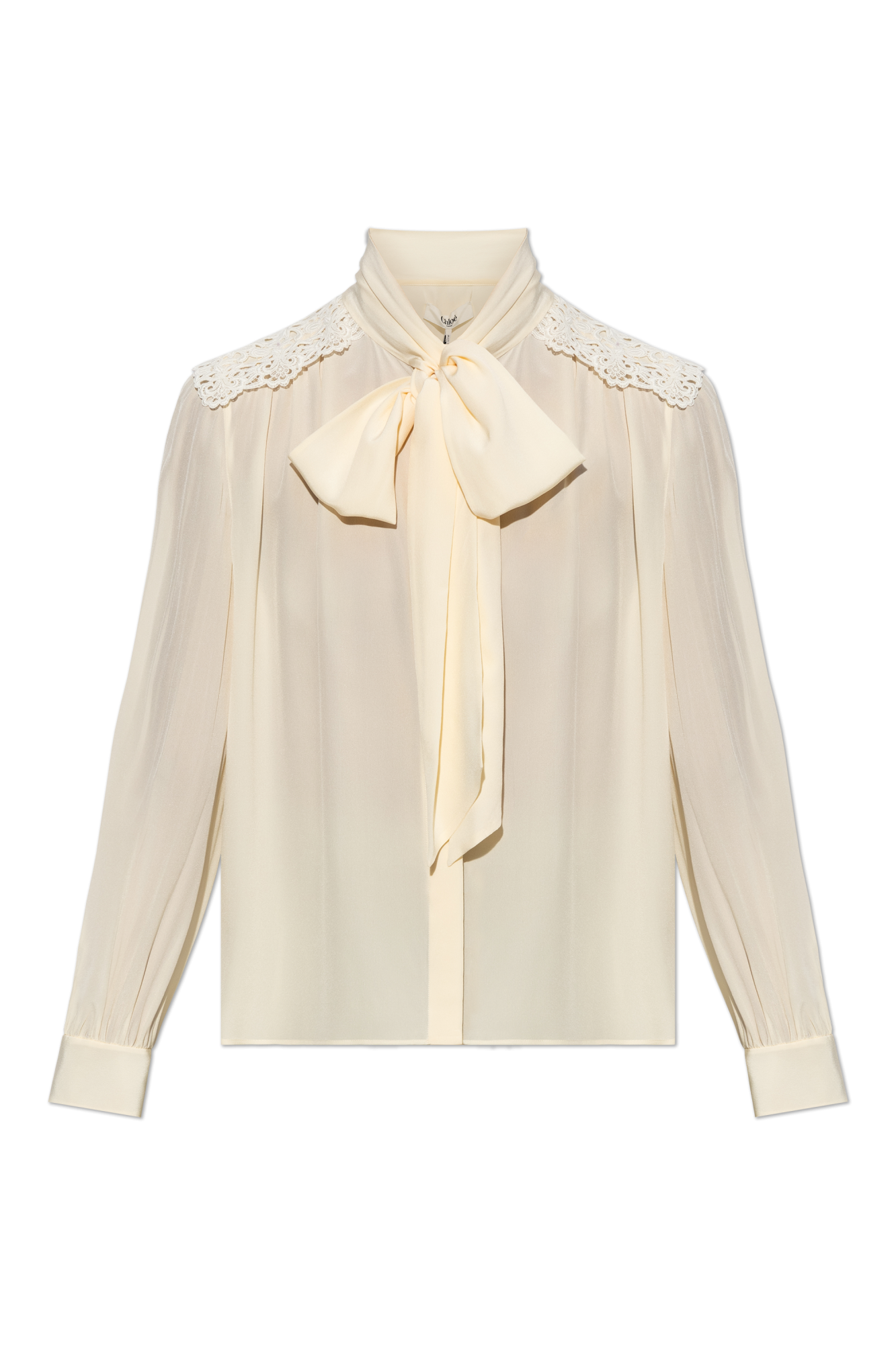 Chloé Silk shirt with lace insert on the shoulders | Women's | Vitkac